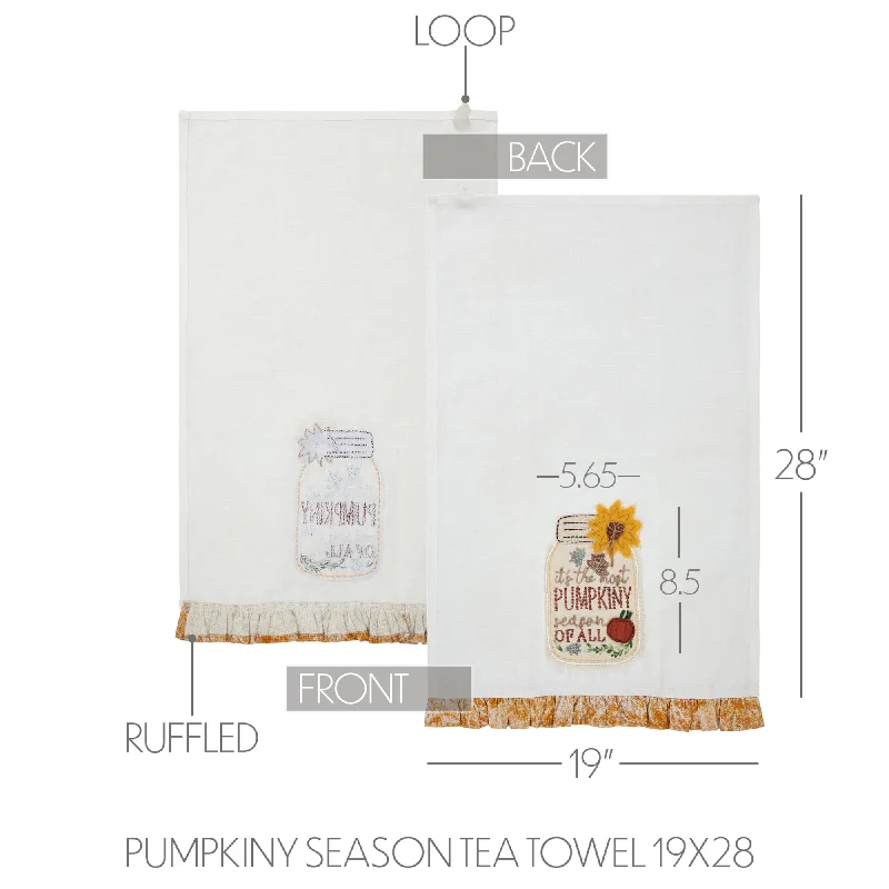 Pumpkiny Season Tea Towel 19x28