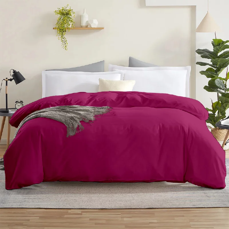 Hot Pink Duvet Cover Solid Comfy Sateen