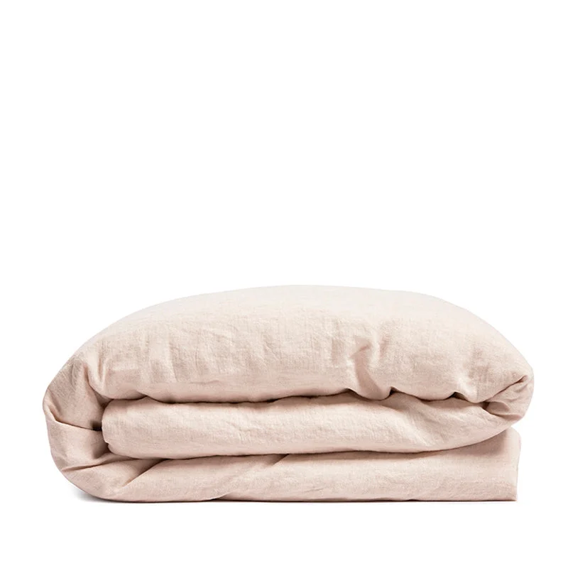 Linen duvet cover blush