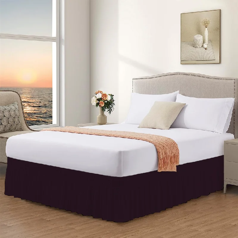 Bed skirts with a nautical themeWine Wrap Around Bed Skirt Solid Comfy Sateen