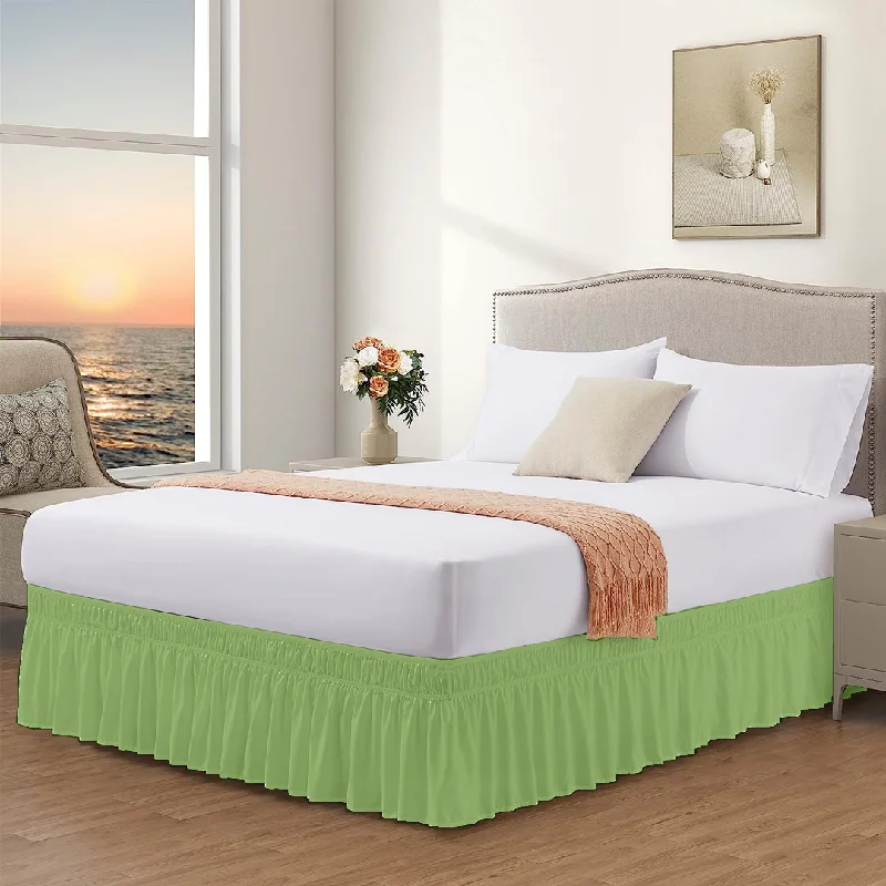 Bed skirts with a wrinkle - resistant fabricSage Wrap Around Bed Skirt Solid Comfy Sateen