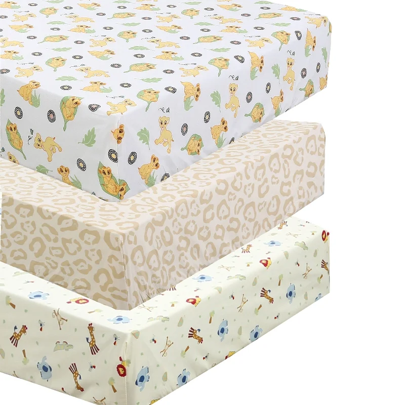 Polka Dot Animal Bear Friends ABC&123 Unisex Multi-color Cotton Toddler/Baby Crib Child Fitted Sheet Set (Pack of 3) Polka Dot Animal Bear Friends ABC&123 Unisex Multi-color Cotton Toddler/Baby Crib Child Fitted Sheet Set (Pack of 3)