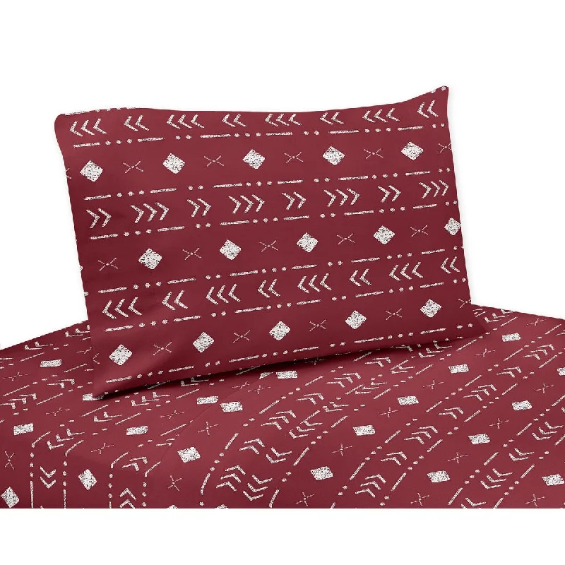 Sweet Jojo Designs Red Tribal Mudcloth Boy Girl Gender Neutral 3p Twin Sheet Set Woodland Bohemian Southwest Geometric Arrow Sweet Jojo Designs Red Tribal Mudcloth Boy Girl Gender Neutral 3p Twin Sheet Set Woodland Bohemian Southwest Geometric Arrow