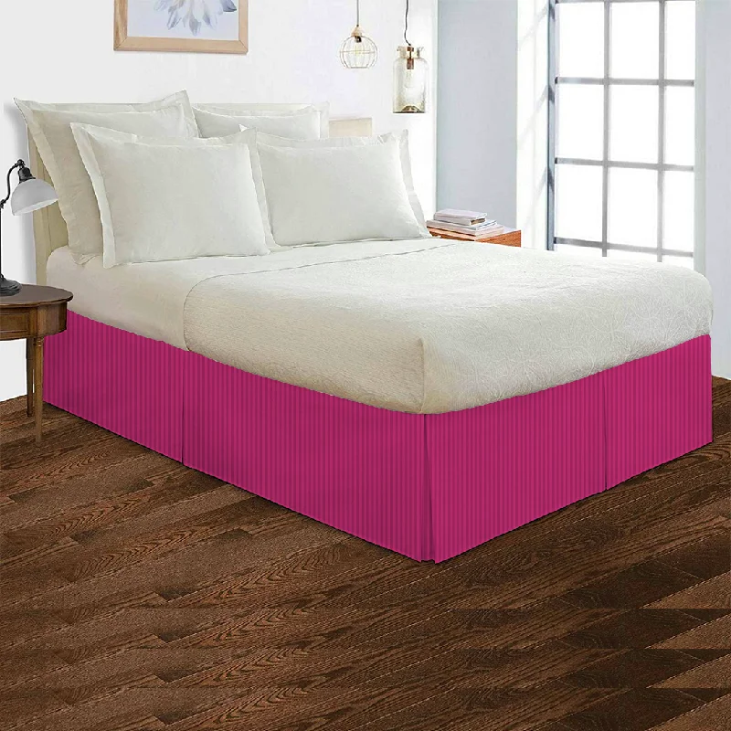 Linen bed skirts for a natural and rustic feelHot Pink Stripe Bed Skirt (Comfy -300TC)