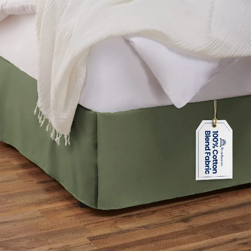 Bed skirts with a tropical print for a vacation - inspired feelTailored Bedskirt With Split Corner, Cotton Blend Bed Skirt with Platform