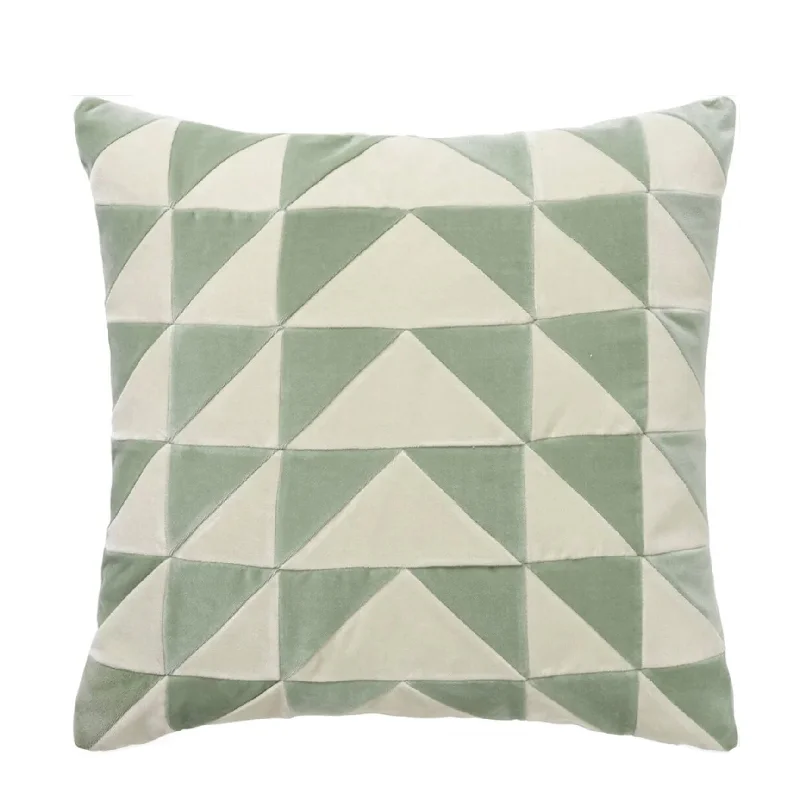 Elly Pillow, Mint & Dusty White