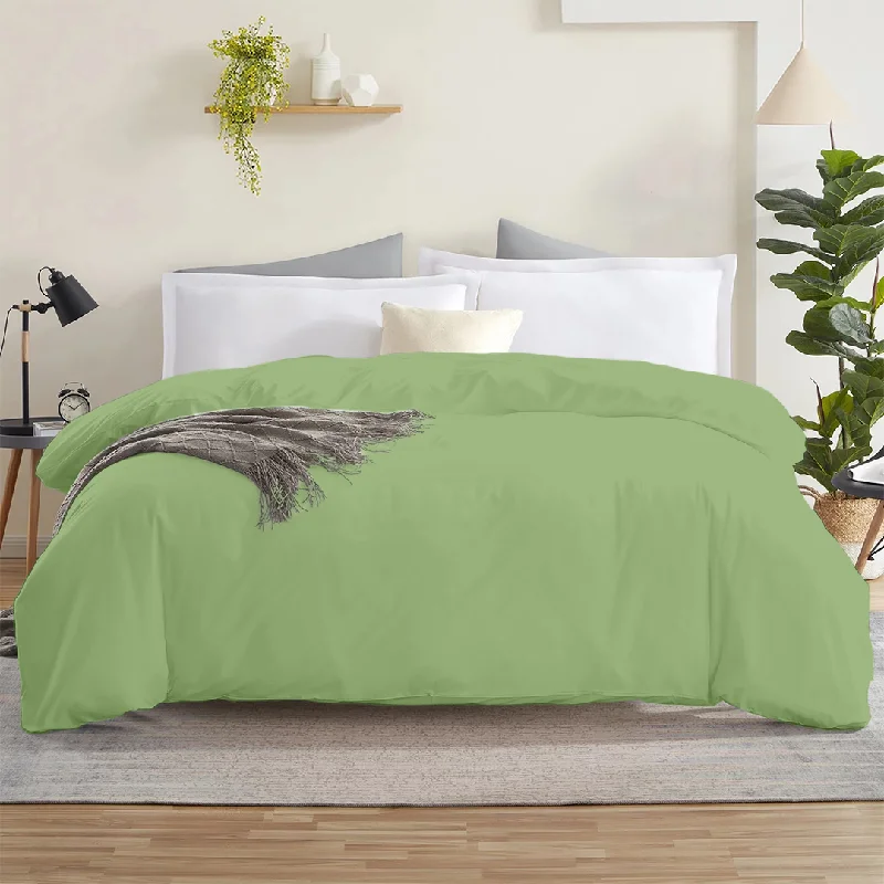 Sage Green Duvet Cover Solid Bliss Sateen