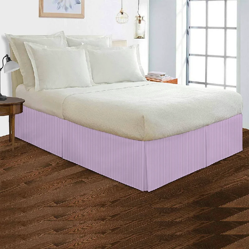 Bed skirts with a beach - themed printLilac Stripe Bed Skirt (Comfy 300TC)