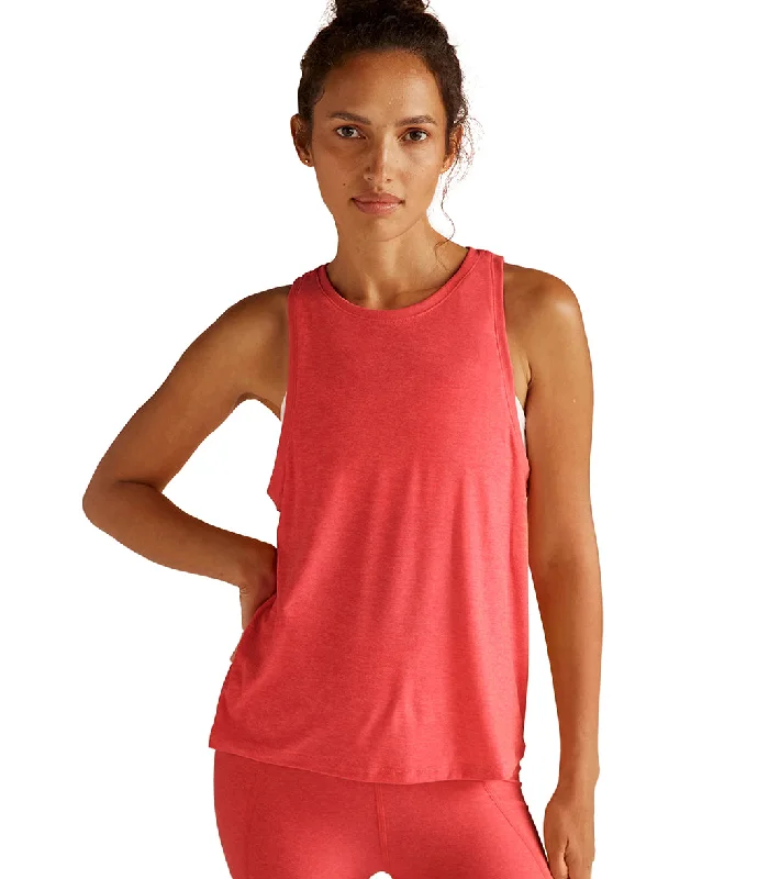 Beyond Yoga Featherweight Spacedye Rebalance Tank Coral Glow Heather