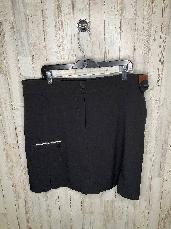 Black Athletic Skort Zenergy By Chicos, Size 3x