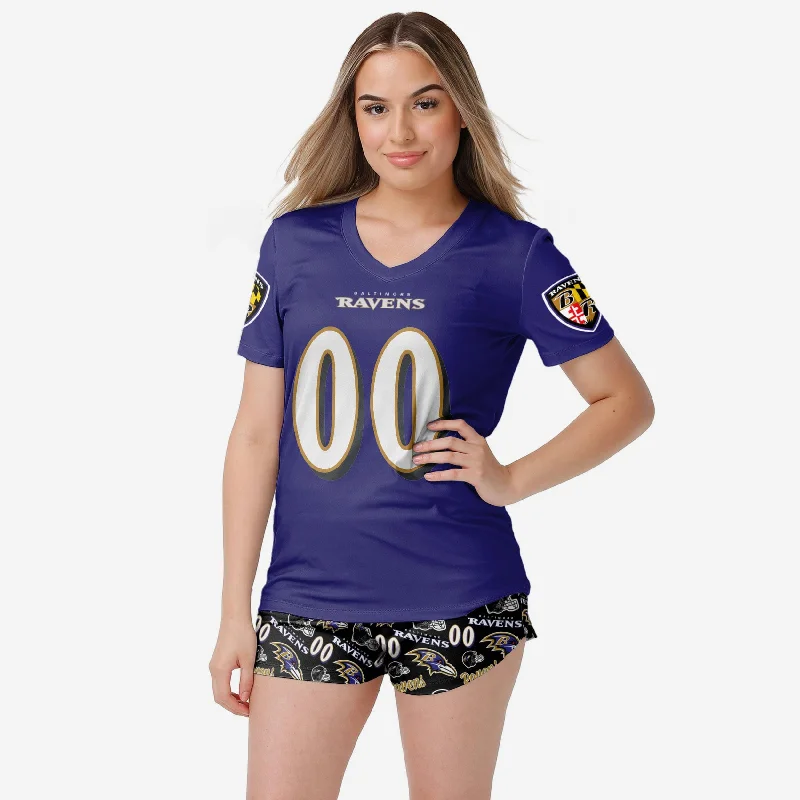 Baltimore Ravens Womens Gameday Ready Pajama Set