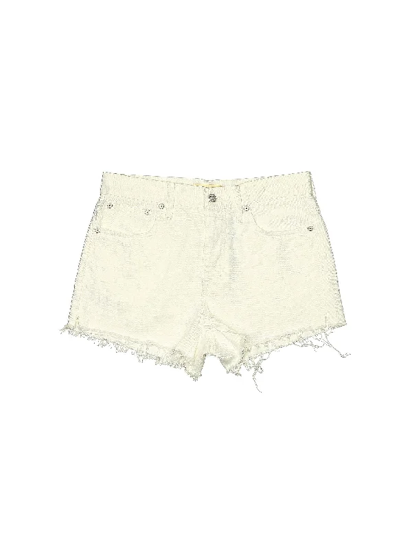 High-Rise Denim Shorts in Light Wash