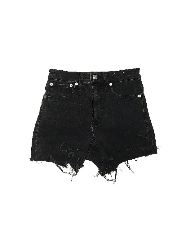 High-Rise Denim Shorts in Medium Wash