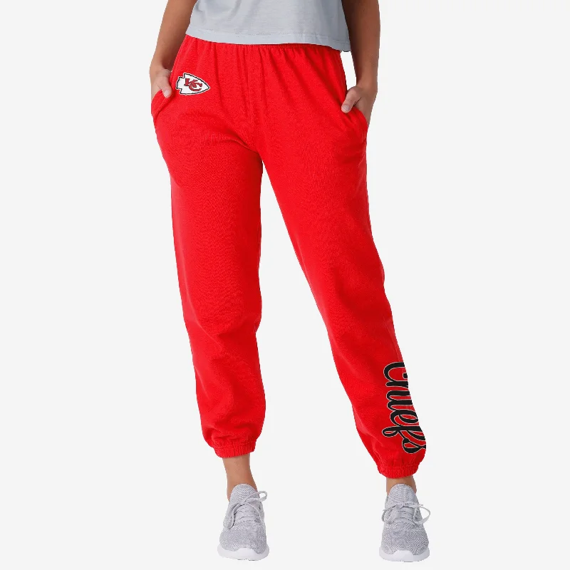 Kansas City Chiefs Womens Script Wordmark Team Color Sweatpants