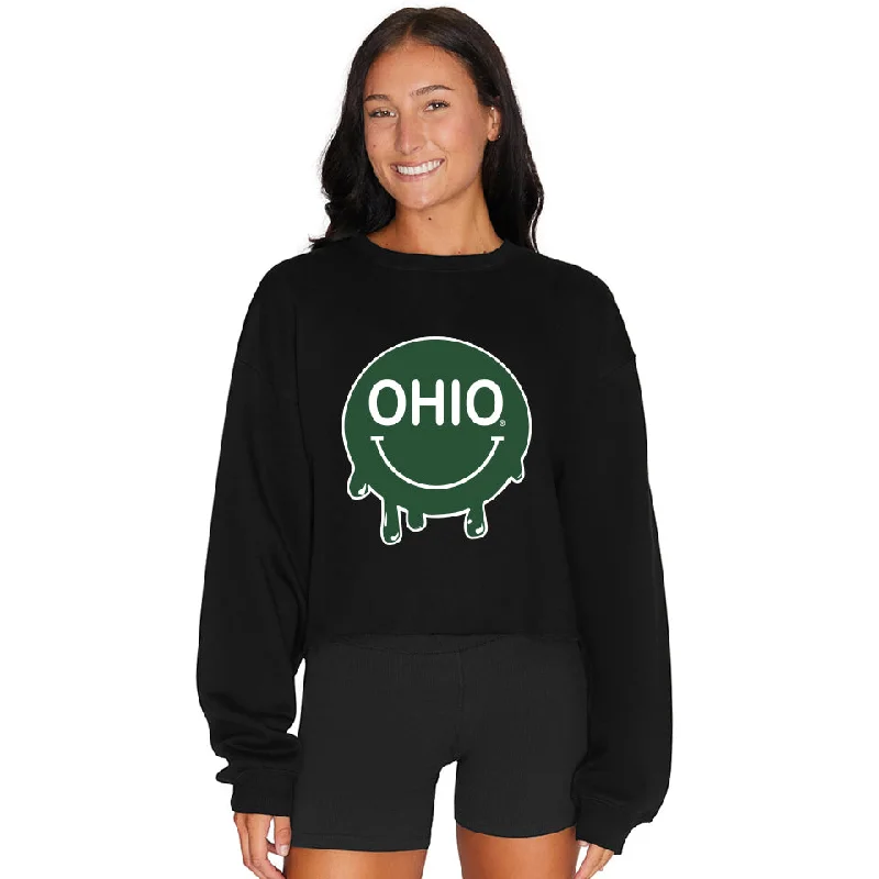 Ohio Bobcats Smile Cropped Crewneck