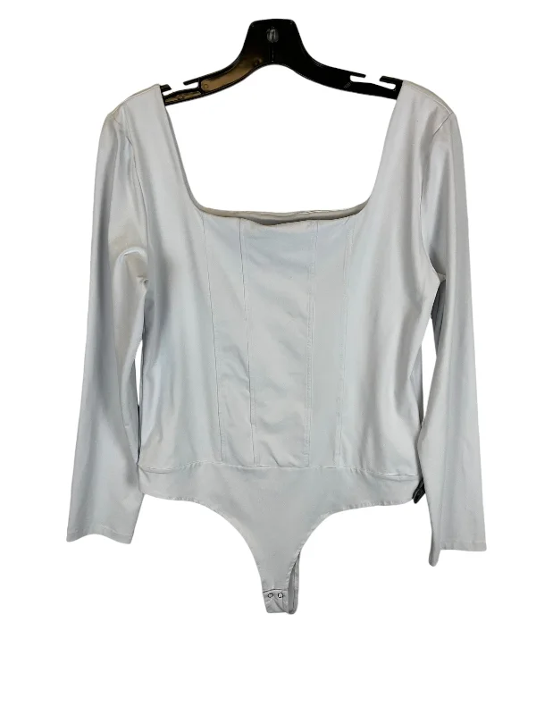 Bodysuit By Clothes Mentor In White, Size: Xl