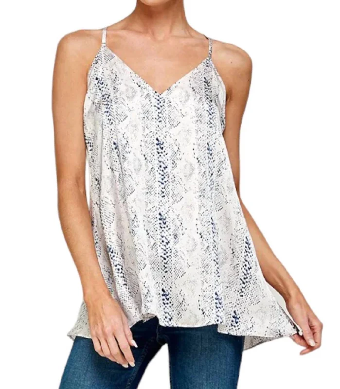 City Nights Cami Top In Blue