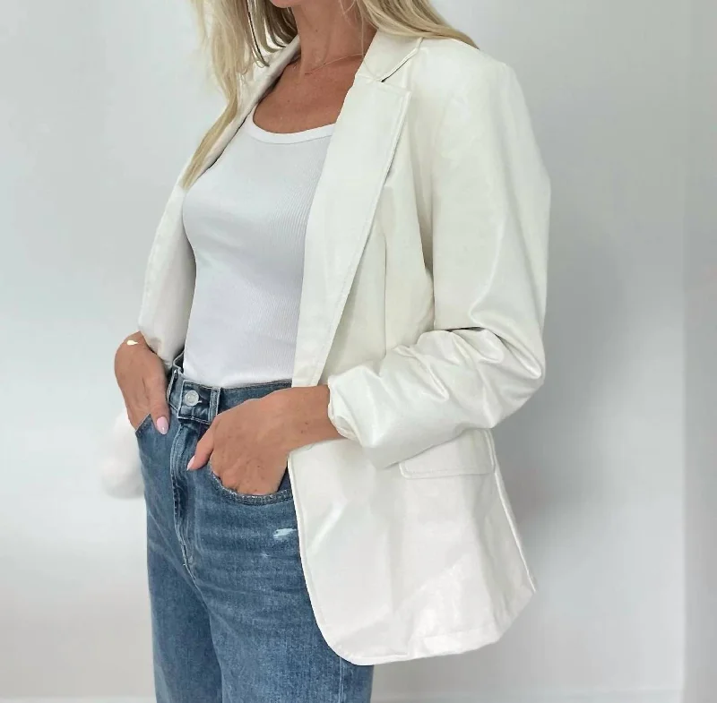 Vienna Oversized Blazer In Ivory