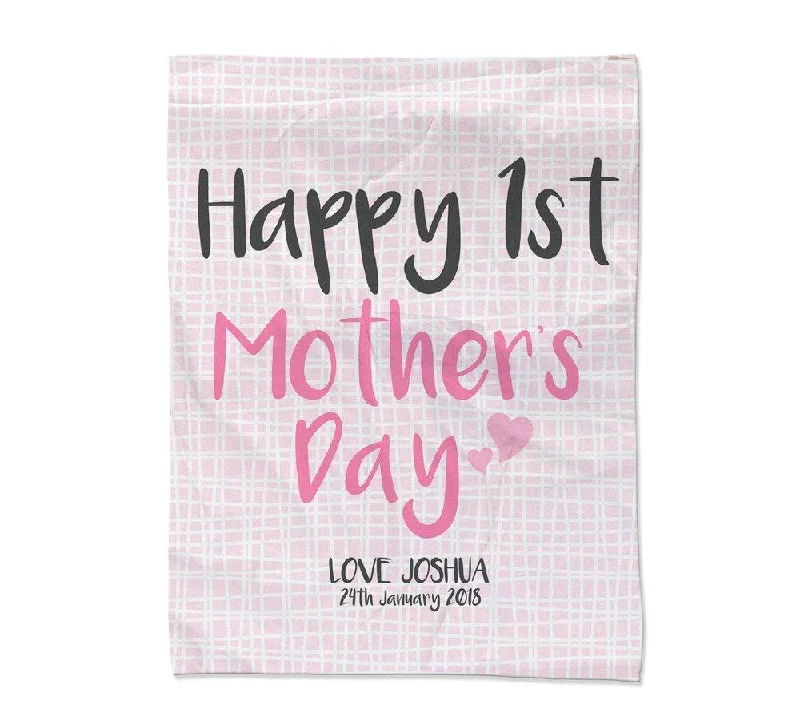 Linen blankets with a rustic and textured look1st Mother's Day Blanket - Medium