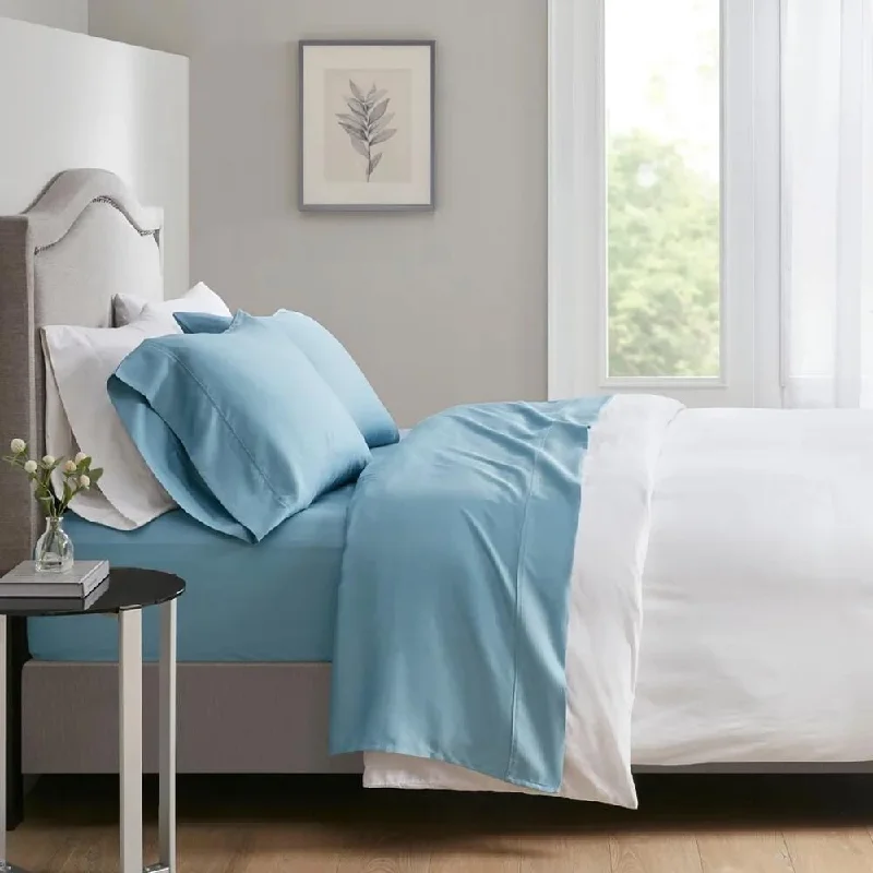 Cotton blankets for breathability and a lightweight feel4pc Cal King 700 Thread Count Cotton Sateen Weave Sheet Set Blue Cotton blankets for breathability and a lightweight feel4pc Cal King 700 Thread Count Cotton Sateen Weave Sheet Set Blue