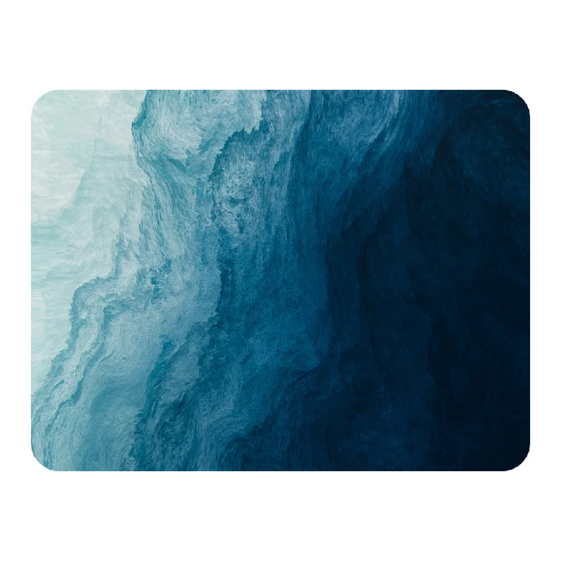 Linen blankets with a rustic and textured lookabstract blue liquid fluid (Blanket)