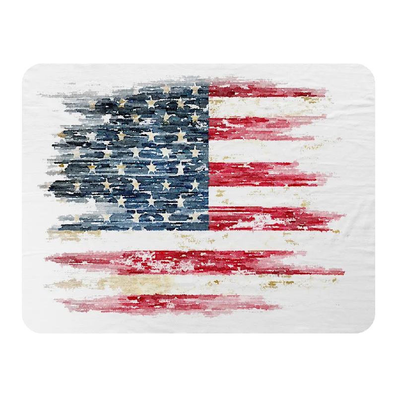 Queen - size blankets for standard - sized bedsAmerican Grunge Flag (Blanket)