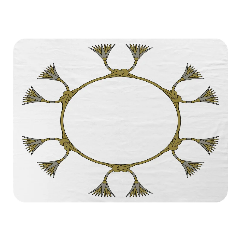 Silk blankets with a smooth and elegant touchAncient Egyptian Lotus Motifs (Blanket)