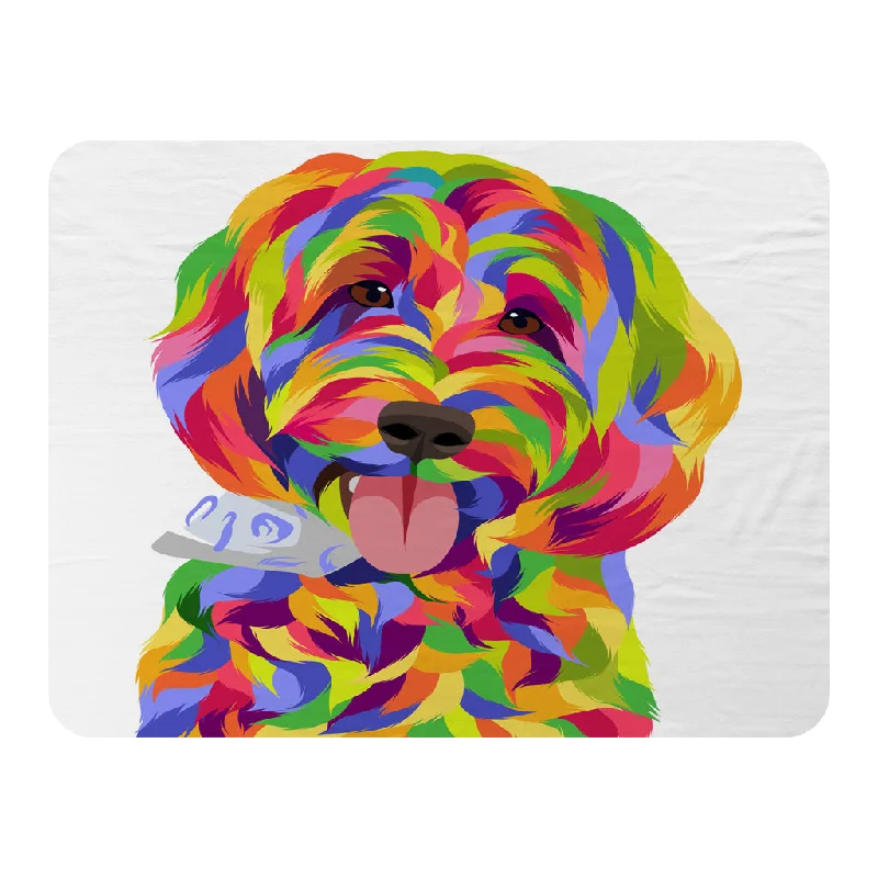Alpaca wool blankets for a hypoallergenic and warm optionAnimal Dog Illustration Pop Art (Blanket)