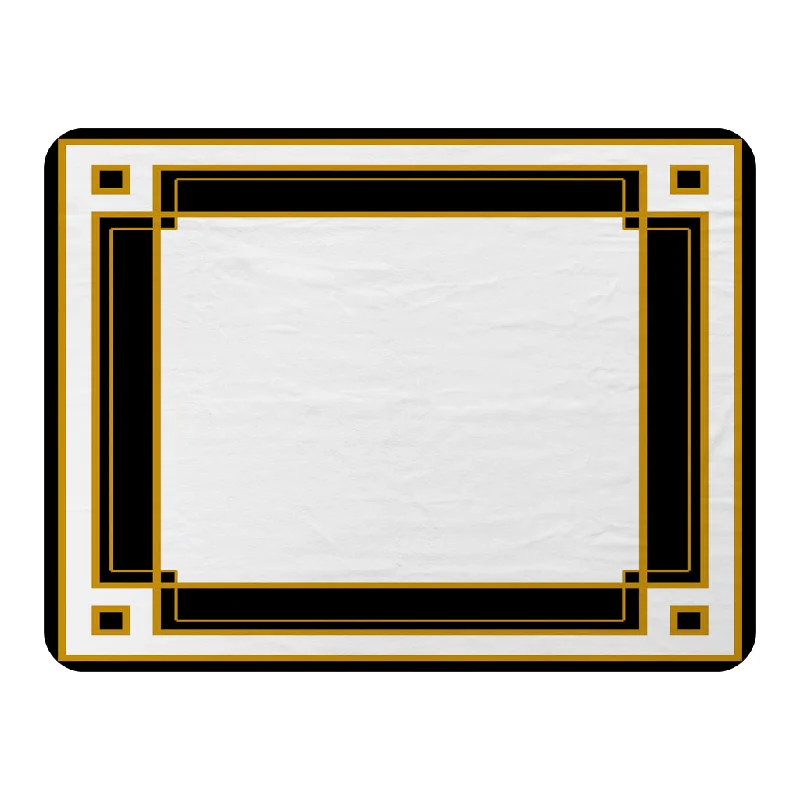 Wool blankets with natural warmth and insulationArt Deco Black & Gold (Blanket)