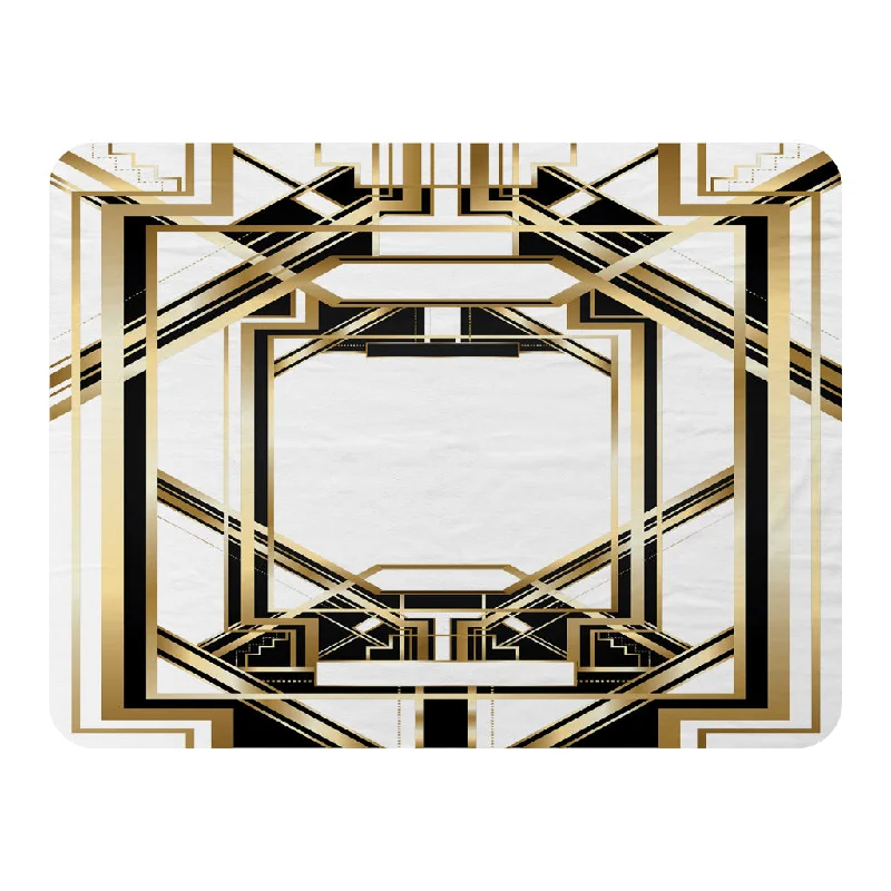 Microfiber blankets that are durable and easy to care forArt Deco Golden Black Frame (Blanket) Microfiber blankets that are durable and easy to care forArt Deco Golden Black Frame (Blanket)