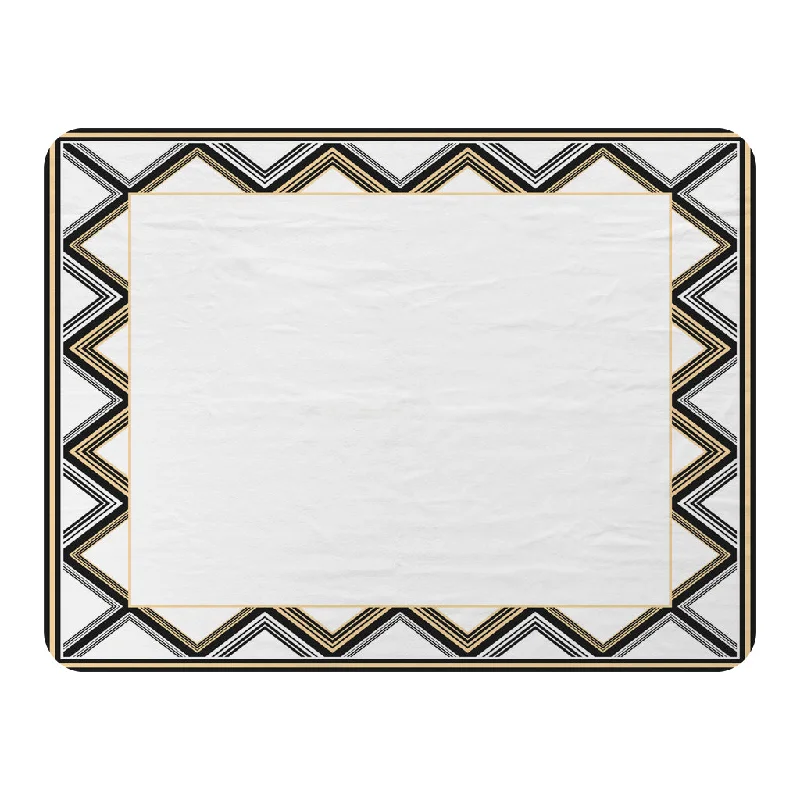 Wool blankets with natural warmth and insulationArt Deco Patterned Border (Blanket)