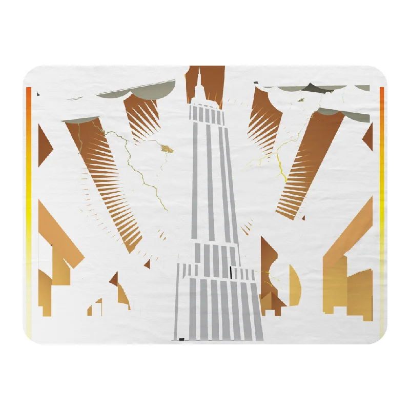 Recycled polyester blankets for an eco - conscious optionArt Deco Skyscraper (Blanket)
