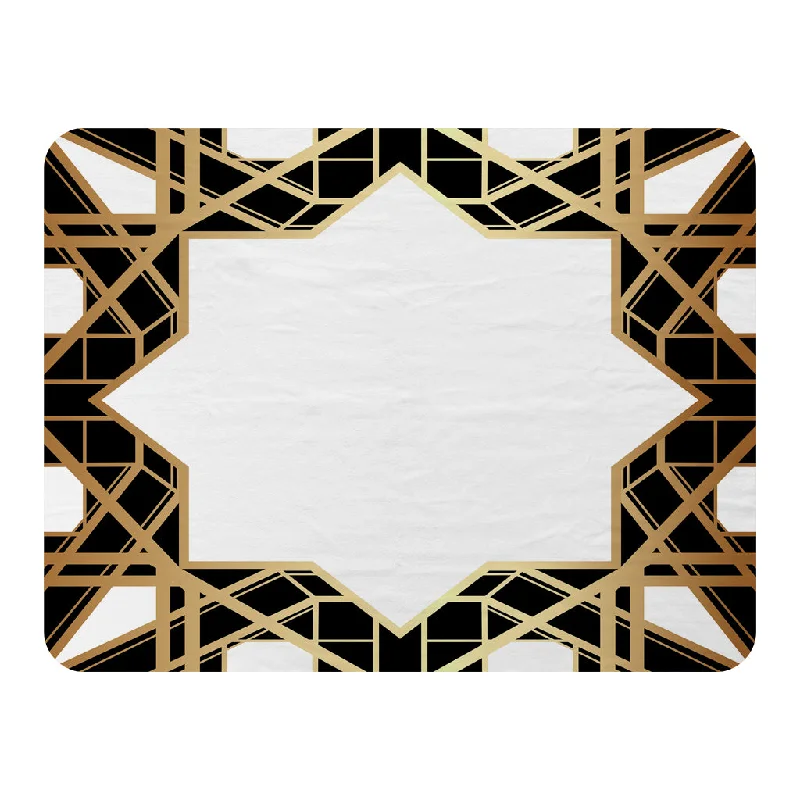 Wool blankets with natural warmth and insulationArt Deco Star Border (Blanket)