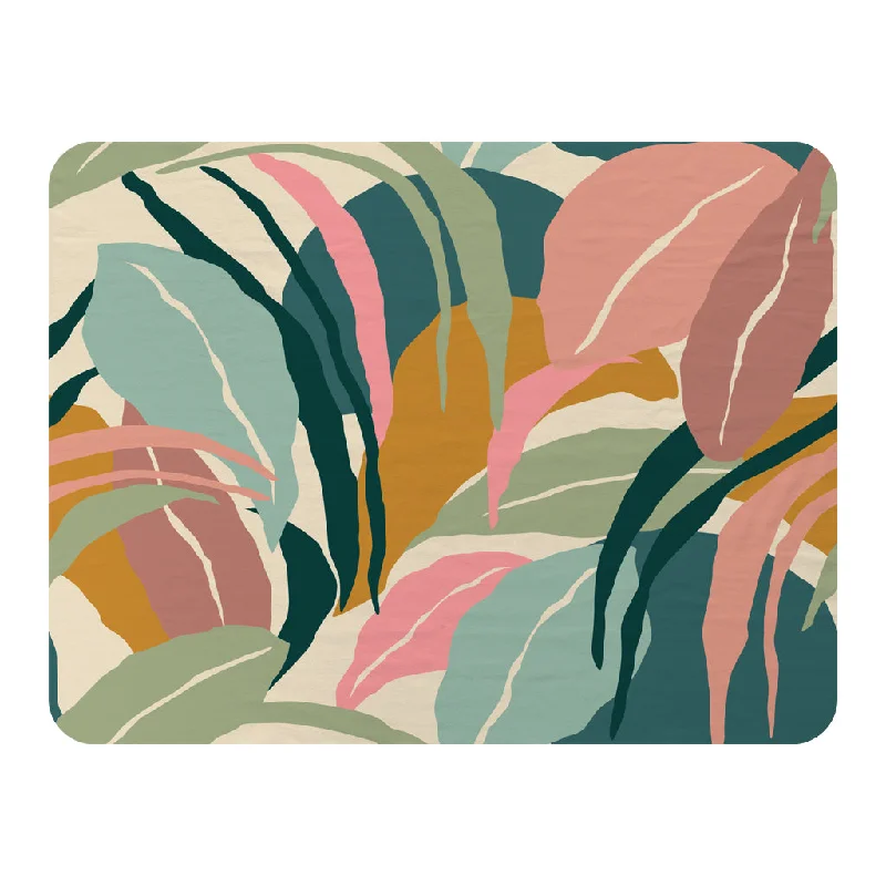 Synthetic fiber blend blankets for a budget - friendly choiceartistic abstract leaves (Blanket)