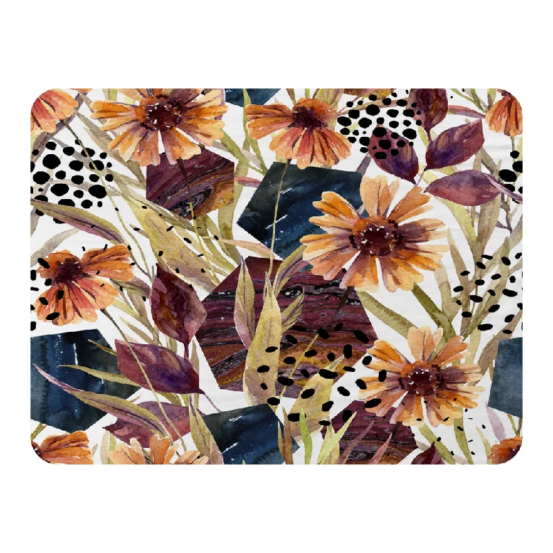 Mohair blankets with a unique sheen and softnessAutumn Geometric Flowers (Blanket)