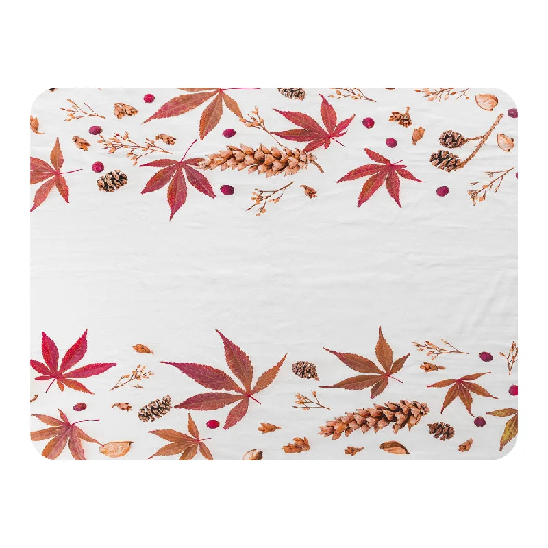 Wool blankets with natural warmth and insulationAutumn Leaves Half Border (Blanket)