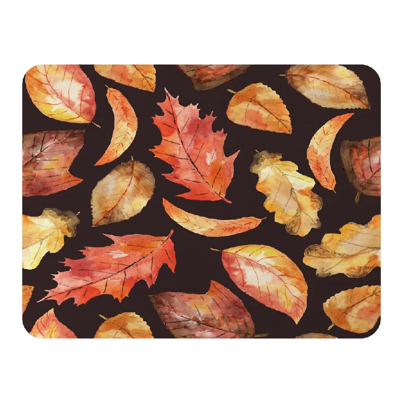 Fleece blankets for a cozy and plush textureAutumn Leaves on Black (Blanket)