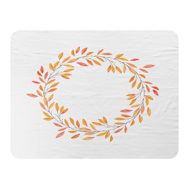 Recycled polyester blankets for an eco - conscious optionAutumn Reath (Blanket)