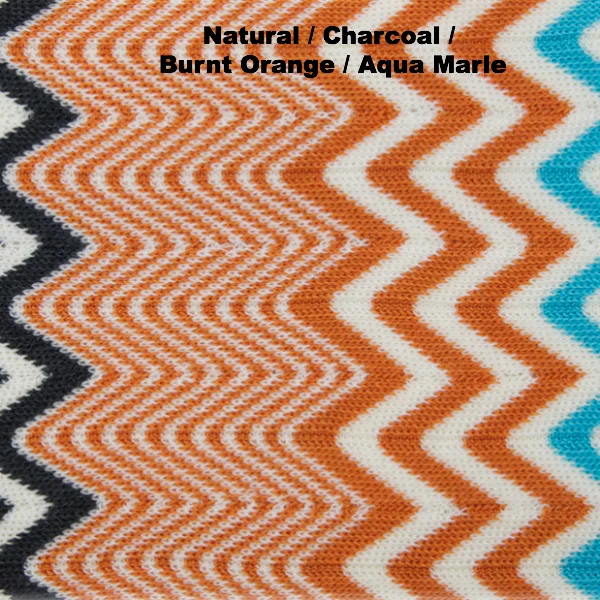 Natural / Charcoal / Burnt Orange / Aqua Marle