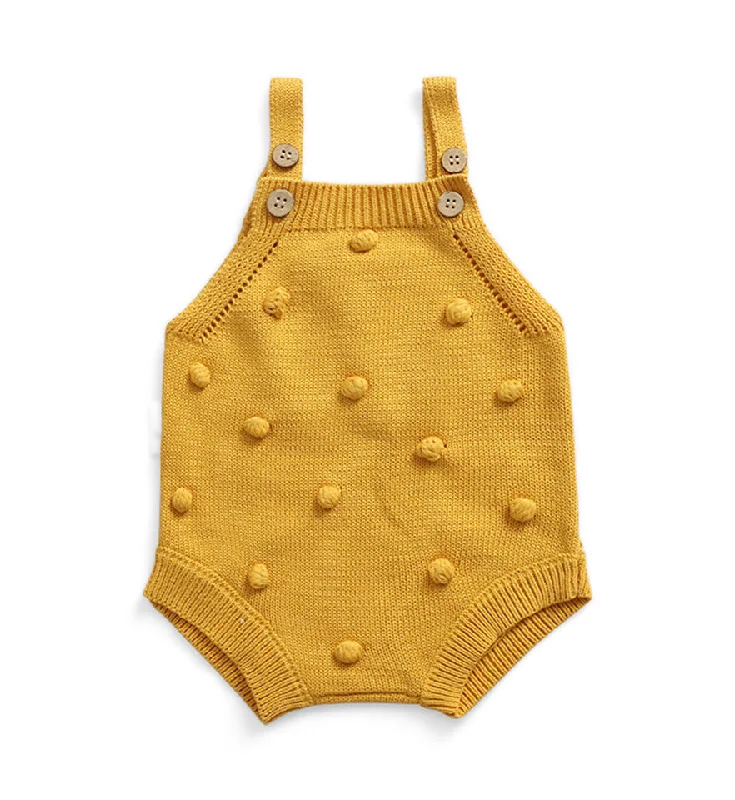 Mohair blankets with a unique sheen and softnessKnitted Bobble Rompers