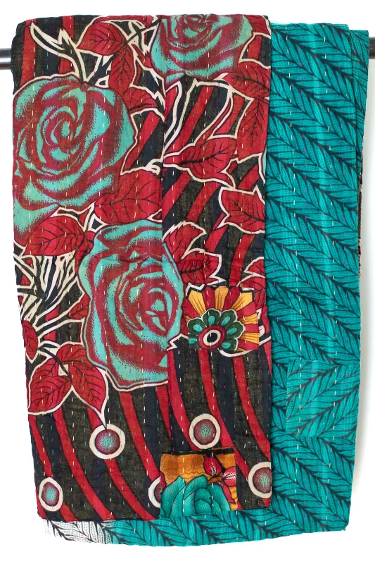 Cotton blankets for breathability and a lightweight feelCause Kantha Throw