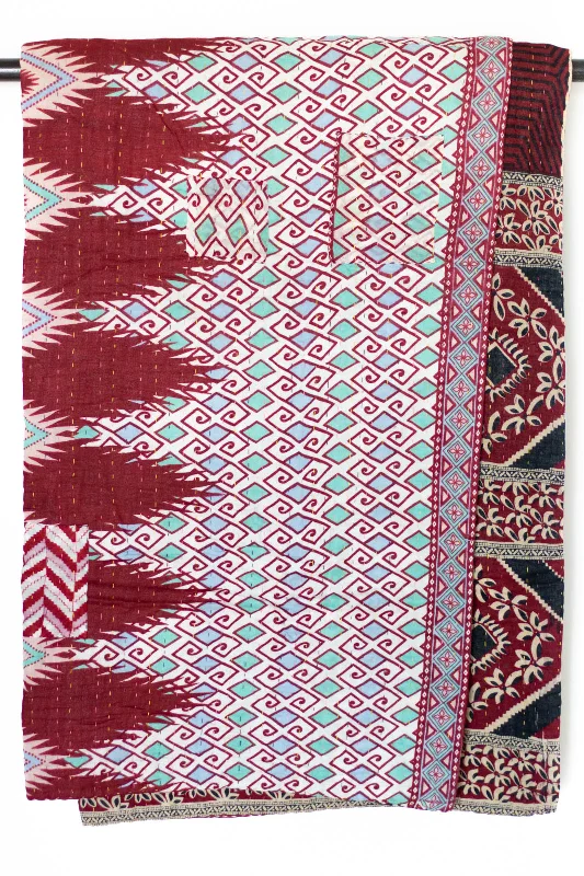 Cotton blankets for breathability and a lightweight feelChampion No. 10 Large Kantha Throw
