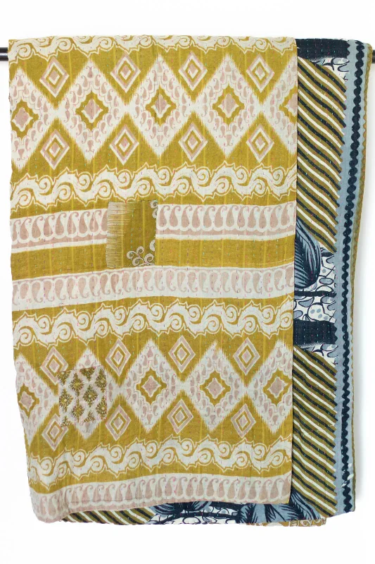 Linen blankets with a rustic and textured lookChampion No. 6 Large Kantha Throw