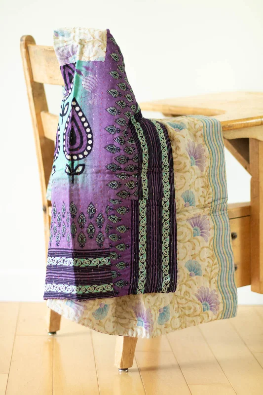 Cashmere blankets for ultimate softness and luxuryCherish No. 6 Kantha Mini Blanket