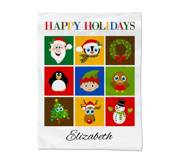 Cotton blankets for breathability and a lightweight feelChristmas Collage Blanket - Medium