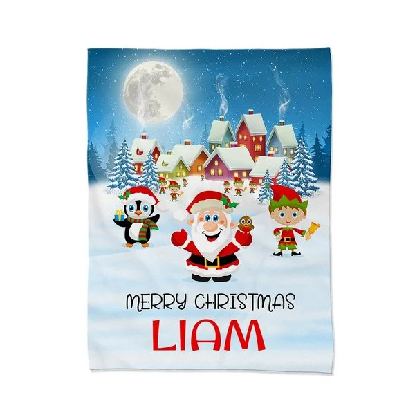 Mohair blankets with a unique sheen and softnessChristmas Village Blanket - Medium