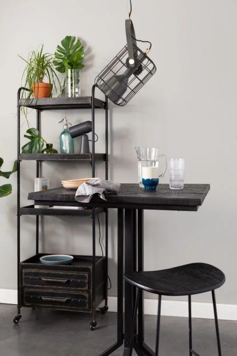 Chenille blankets with a thick and fuzzy textureTangle Counter Stool - Black