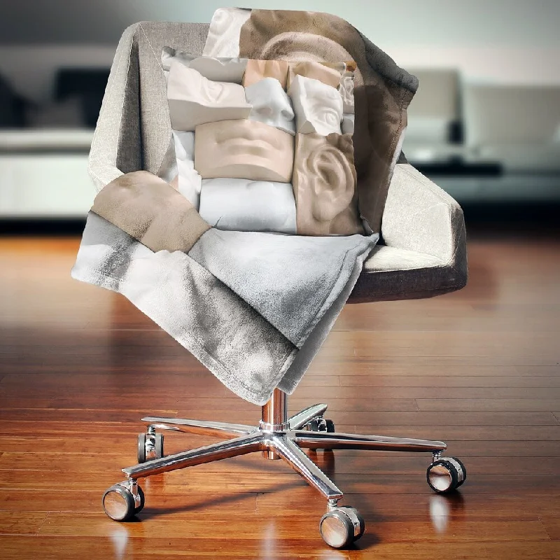 King - size blankets to cover large beds comfortablyDesignart 'Abstract Mannequin Blocks' Abstract Throw Blanket