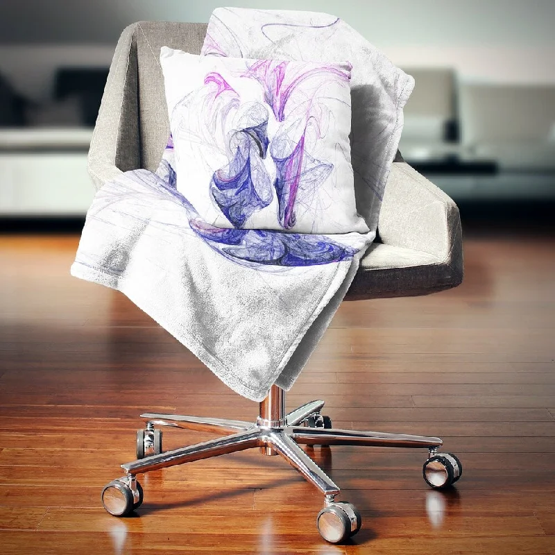 Silk blankets with a smooth and elegant touchDesignart 'Colored Smoke Purple' Abstract Throw Blanket Silk blankets with a smooth and elegant touchDesignart 'Colored Smoke Purple' Abstract Throw Blanket