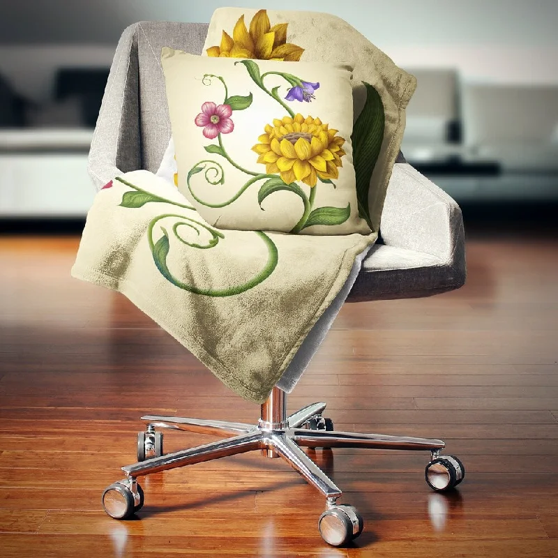 Microfiber blankets that are durable and easy to care forDesignart 'Flowers and Leaves Illustration' Floral Throw Blanket Microfiber blankets that are durable and easy to care forDesignart 'Flowers and Leaves Illustration' Floral Throw Blanket